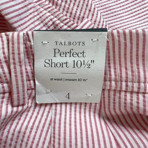 Talbots Perfect Short Seersucker Size 4 10.5" NEW Beach Preppy Summer - Picture 9 of 10